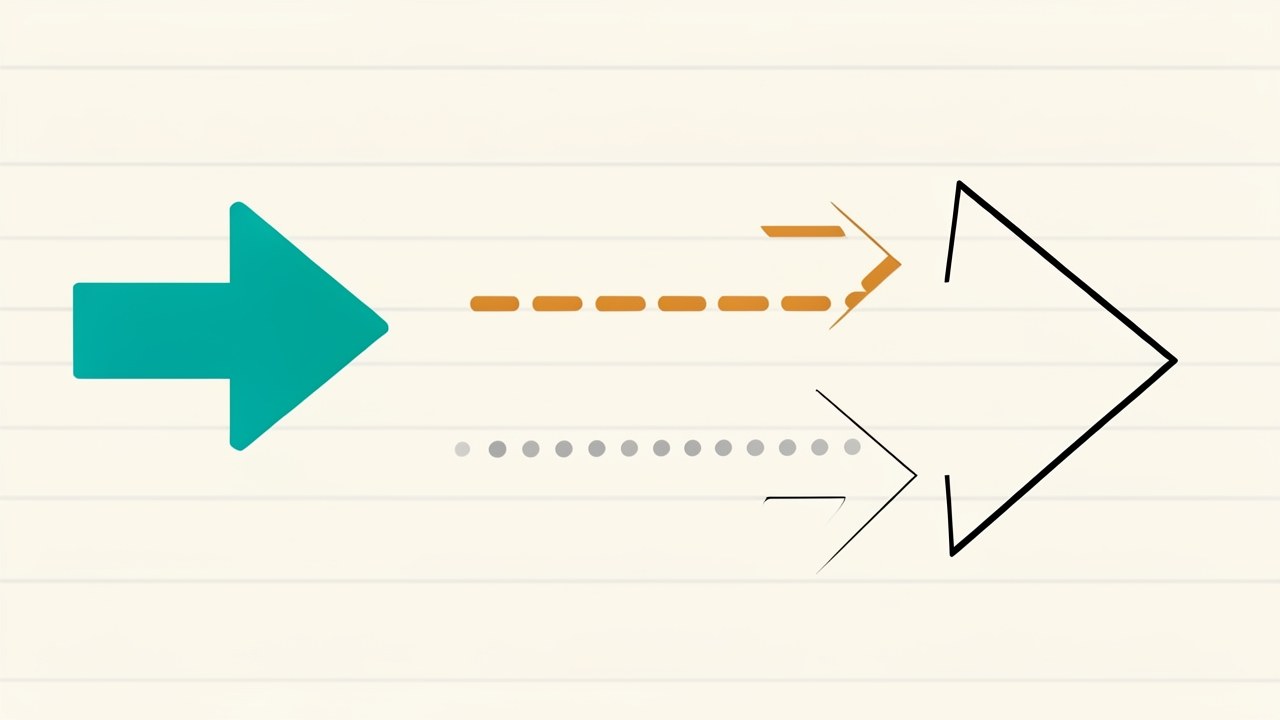 Several different styled arrows pointing in the same direction, representing various repayment plans.